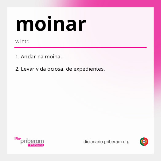 Significado de moinar