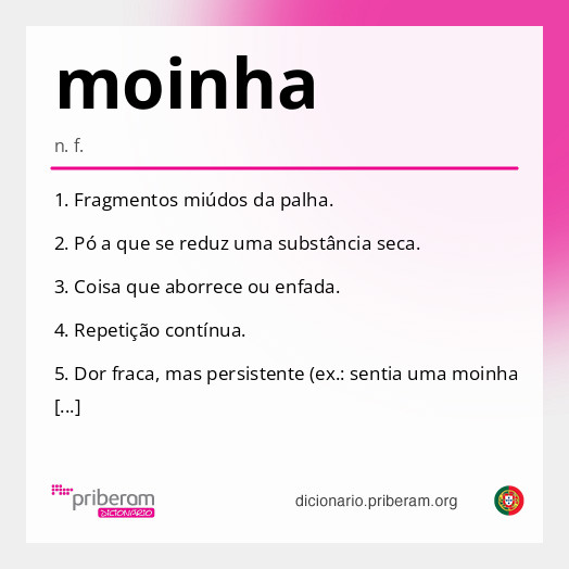 Significado de moinha