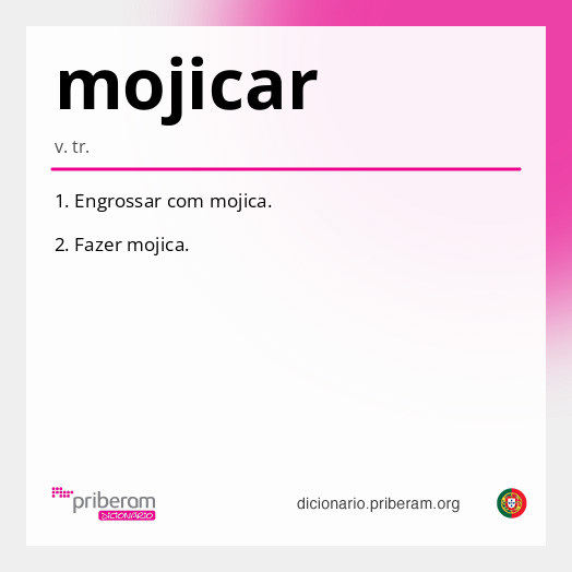 Significado de mojicar