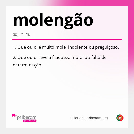 Significado de molengão