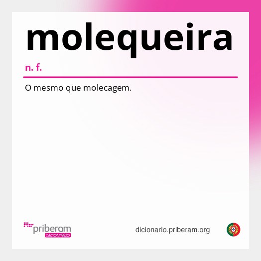 Significado de molequeira