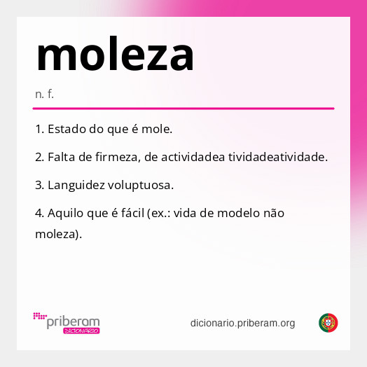 Significado de moleza