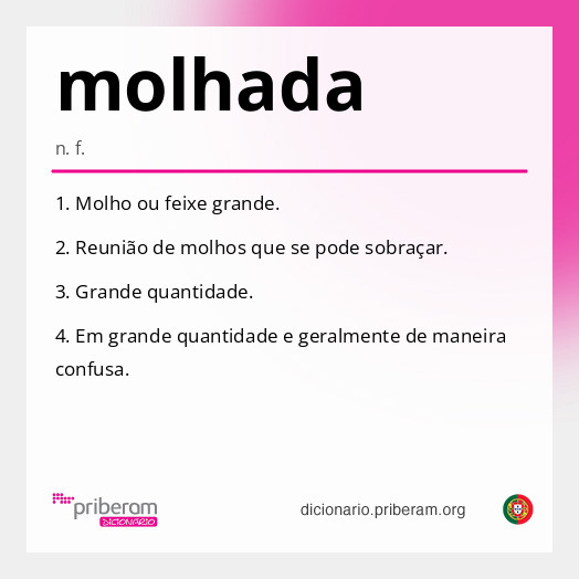 Significado de molhada