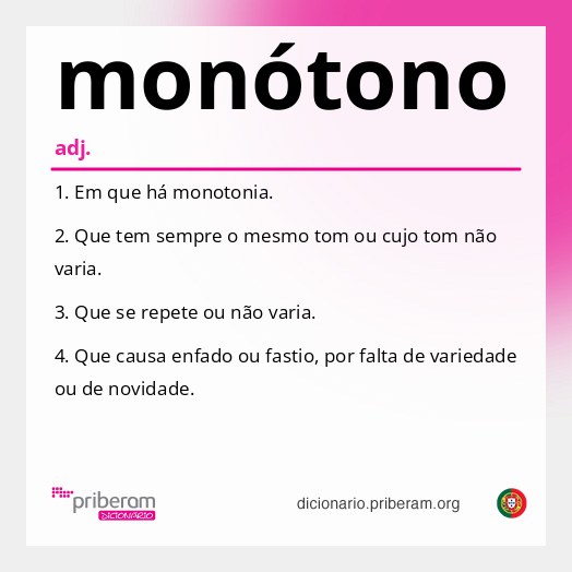 Significado de monótono