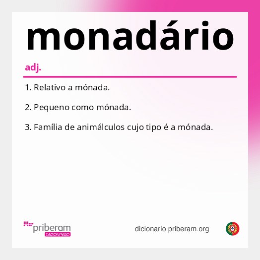 Significado de monadário