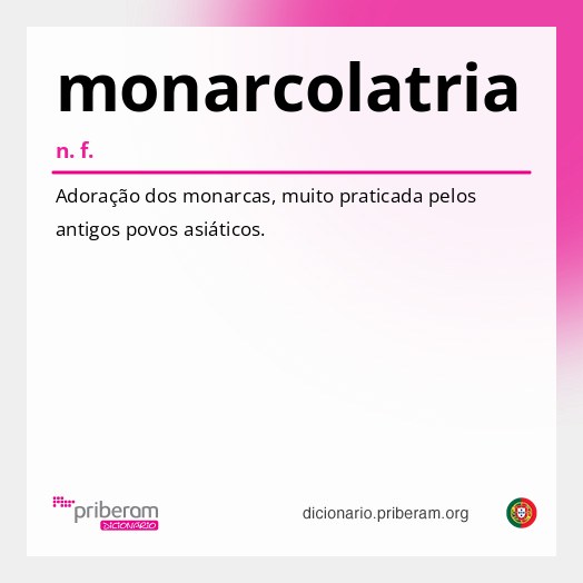 Significado de monarcolatria