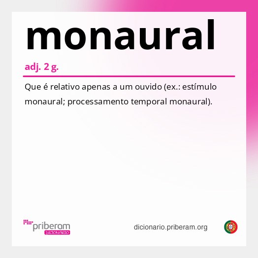 Significado de monaural
