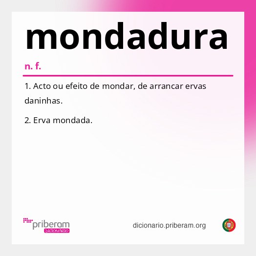 Significado de mondadura