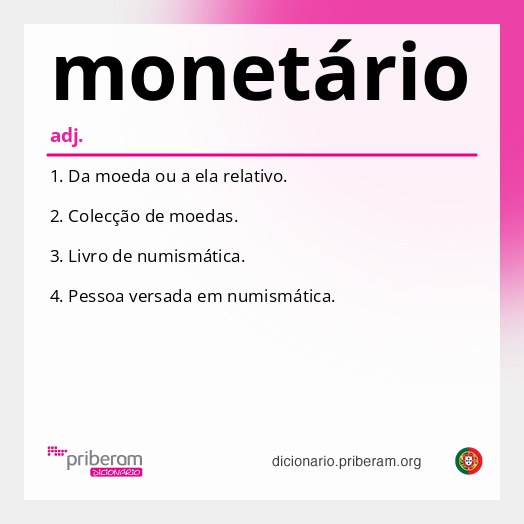 Significado de monetário
