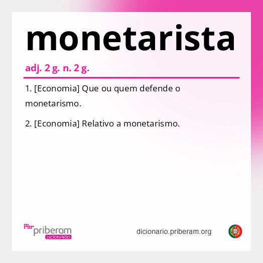 Significado de monetarista