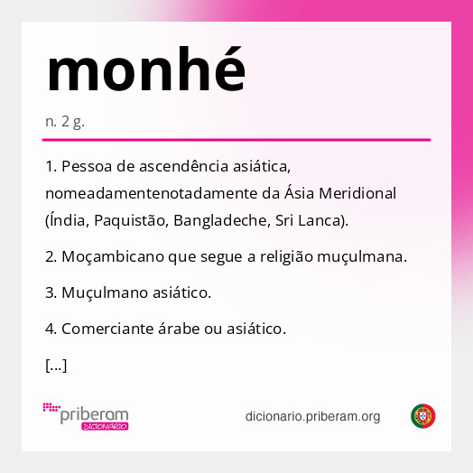 Significado de monhé