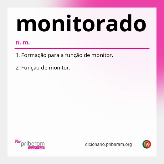 Significado de monitorado