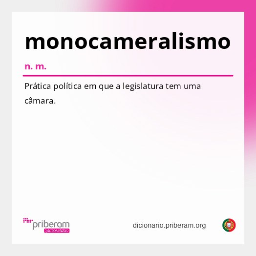 Significado de monocameralismo