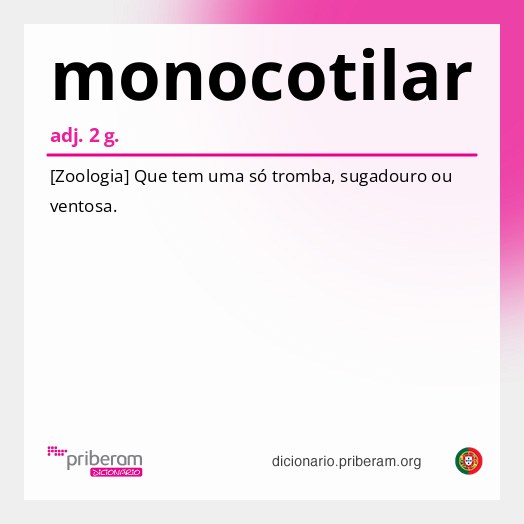 Significado de monocotilar