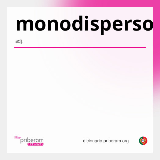 Significado de monodisperso