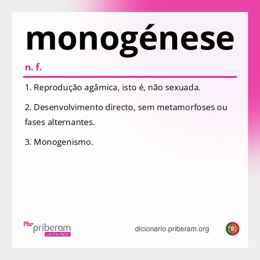 Significado de monogénese
