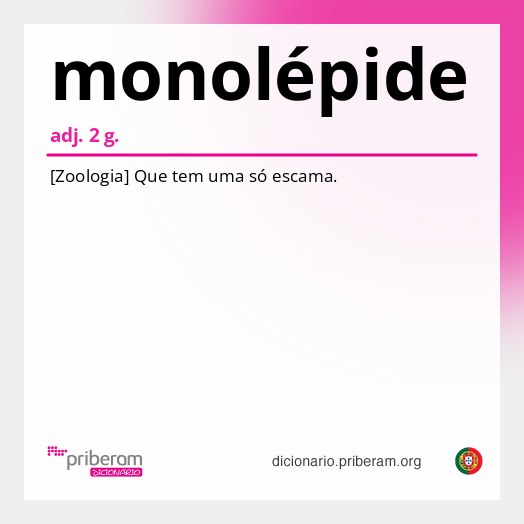 Significado de monolépide