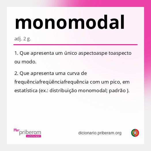 Significado de monomodal