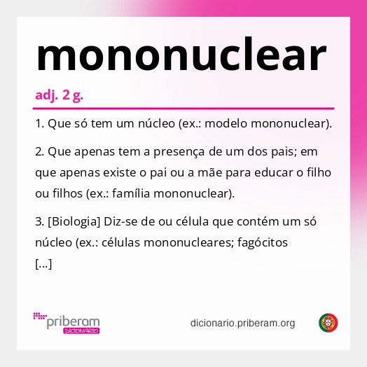 Significado de mononuclear