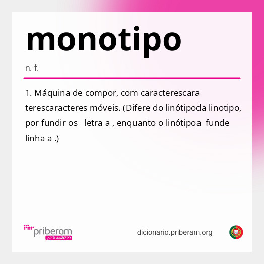 Significado de monotipo