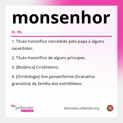 Significado de monsenhor