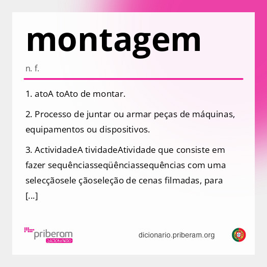 Significado de montagem