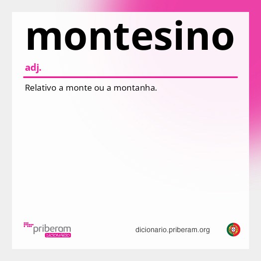 Significado de montesino