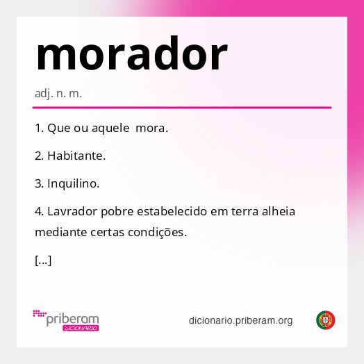 Significado de morador
