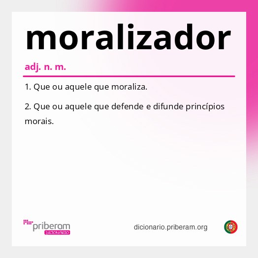 Significado de moralizador