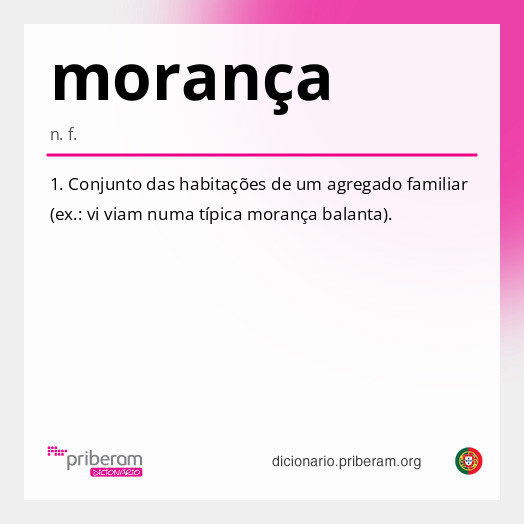 Significado de morança