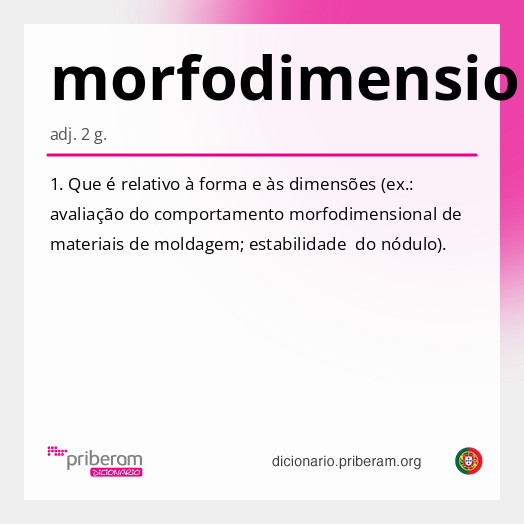 Significado de morfodimensional