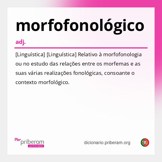 Significado de morfofonológico