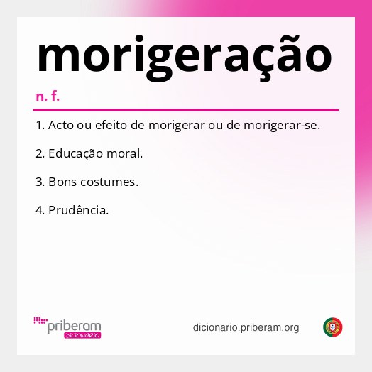Significado de morigeração