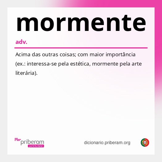 Significado de mormente