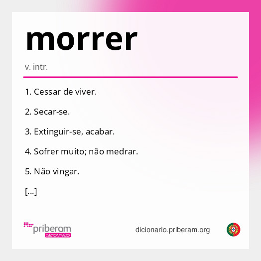 Significado de morrer