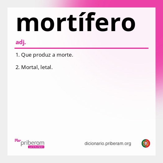 Significado de mortífero