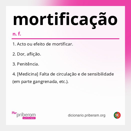 Significado de mortificação