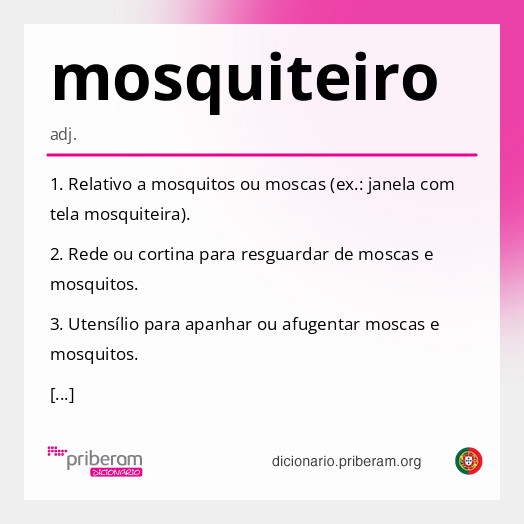 Significado de mosquiteiro