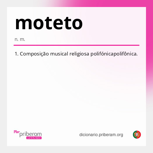 Significado de moteto