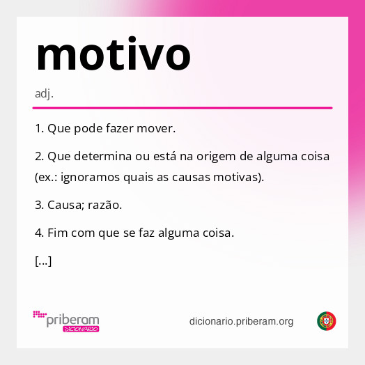 Significado de motivo