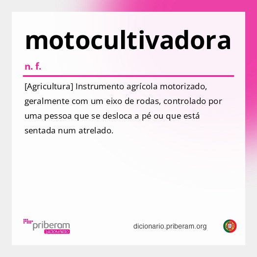 Significado de motocultivadora