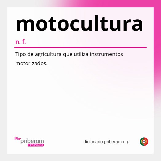 Significado de motocultura