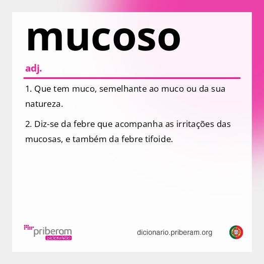 Significado de mucoso