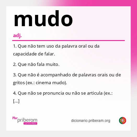 Significado de mudo