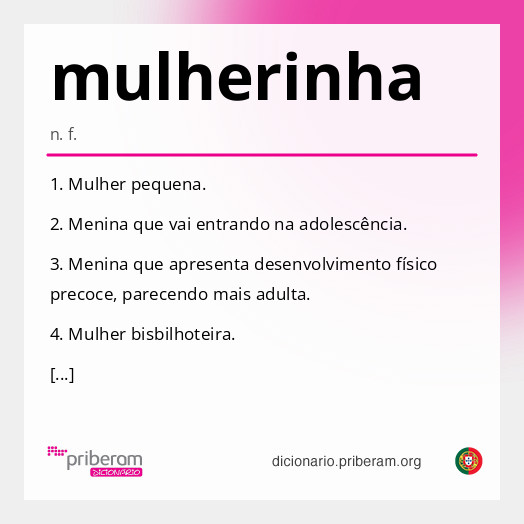 Significado de mulherinha