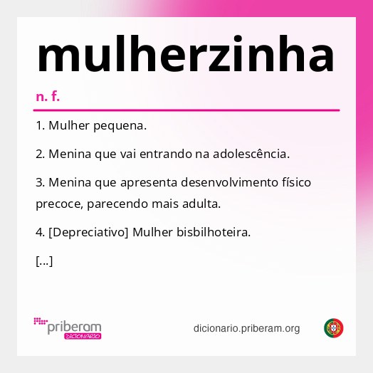 Significado de mulherzinha