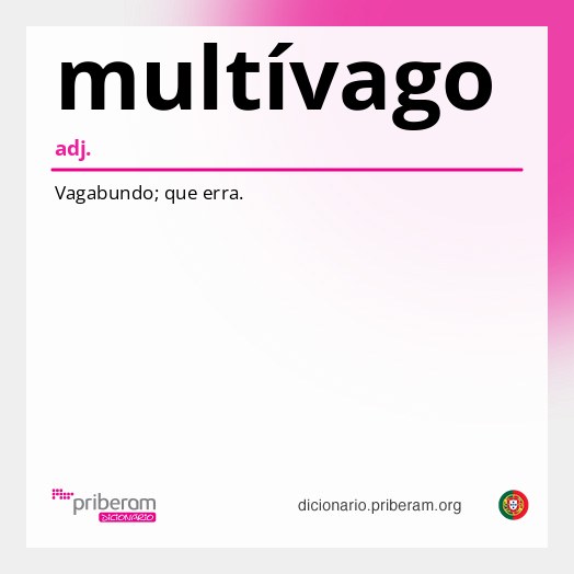 Significado de multívago