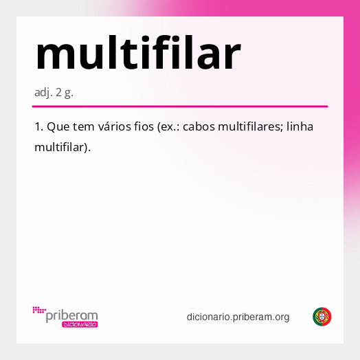 Significado de multifilar