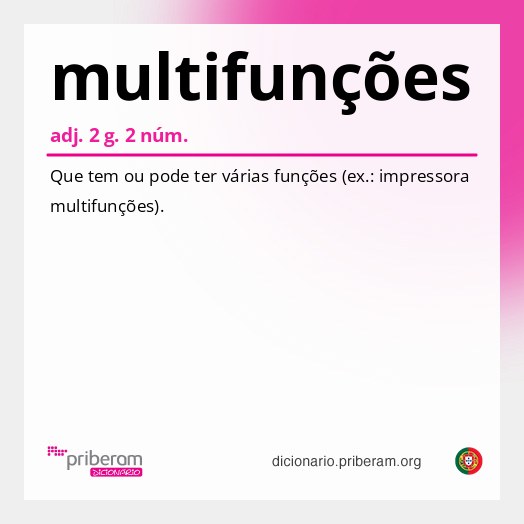Significado de multifunções