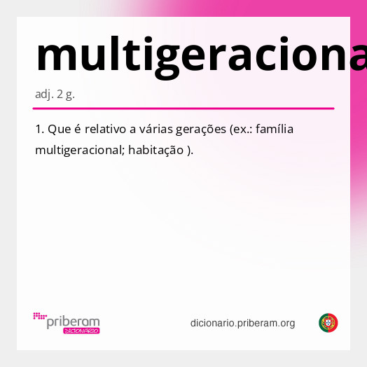 Significado de multigeracional